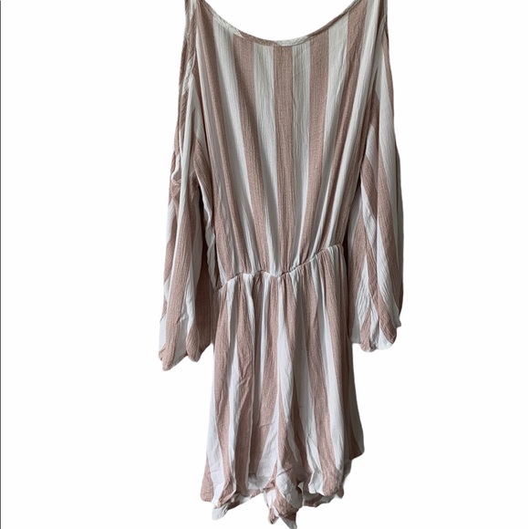 Millibon pink and white striped romper - Picture 2 of 4